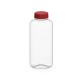 Trinkflasche Refresh klar-transparent 1,0 l - transparent/rot